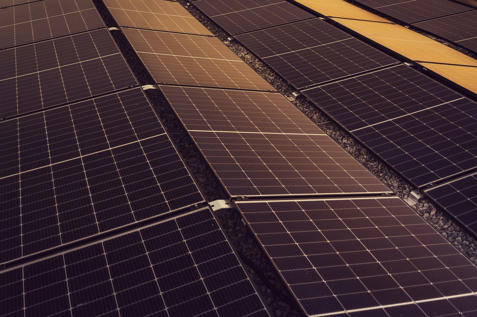 Close-up of Tier-1 solar panel installation